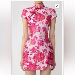 Sau Lee JADA JACQUARD MINI DRESS